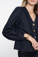 Load image into Gallery viewer, GEISHA BLOUSE DENIM dark blue denim
