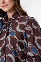 Load image into Gallery viewer, GEISHA BLOUSE PRINT bordeaux/blue

