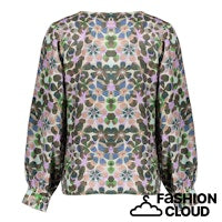 Load image into Gallery viewer, GEISHA BLOUSE FLOWERS lila/green
