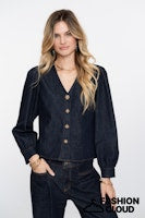 Load image into Gallery viewer, GEISHA BLOUSE DENIM dark blue denim

