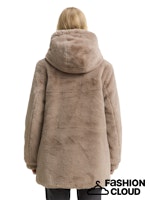 Afbeelding in Gallery-weergave laden, TOM TAILOR REVERSIBLE FAKE FUR COAT soft taupe grey
