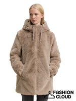Afbeelding in Gallery-weergave laden, TOM TAILOR REVERSIBLE FAKE FUR COAT soft taupe grey
