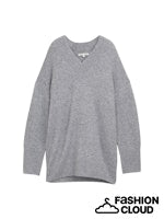 Afbeelding in Gallery-weergave laden, TOM TAILOR DENIM LONG V-NECK PULLOVER cement grey melange
