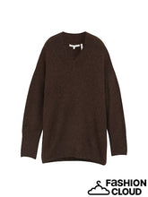 Afbeelding in Gallery-weergave laden, TOM TAILOR DENIM LONG V-NECK PULLOVER soft chocolate brown
