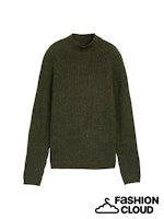 Afbeelding in Gallery-weergave laden, TOM TAILOR DENIM COZY MOCK NECK PULLOVER grape leaf green melange
