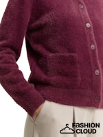 Afbeelding in Gallery-weergave laden, TOM TAILOR KNIT CARDIGAN WITH BUTTONS bordeaux red
