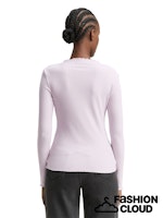 Afbeelding in Gallery-weergave laden, TOM TAILOR DENIM RIB T-SHIRT WITH FRILL EDGE lilac fog
