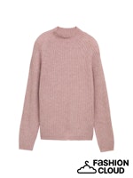 TOM TAILOR DENIM COZY MOCK NECK PULLOVER antique rose melange
