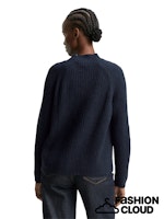 Afbeelding in Gallery-weergave laden, TOM TAILOR DENIM COZY MOCK NECK PULLOVER dark blue melange
