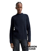 Afbeelding in Gallery-weergave laden, TOM TAILOR DENIM COZY MOCK NECK PULLOVER dark blue melange
