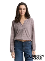 Load image into Gallery viewer, TOM TAILOR T-SHIRT ALLOVERPRINTED BLOUSE red geometric minimal
