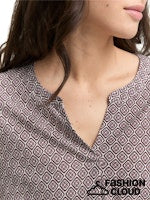 Load image into Gallery viewer, TOM TAILOR T-SHIRT ALLOVERPRINTED BLOUSE red geometric minimal
