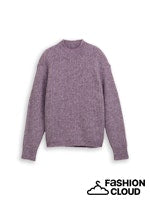 Afbeelding in Gallery-weergave laden, TOM TAILOR DENIM KNIT HAIRY MOCK-NECK PULLOVER dark lavender melange
