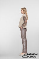 Afbeelding in Gallery-weergave laden, GEISHA PANTS taupe/silver
