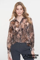Load image into Gallery viewer, GEISHA BLOUSE PRINT grey/brown
