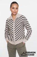 Afbeelding in Gallery-weergave laden, GEISHA CARDIGAN ZIP STRIPED black/sand
