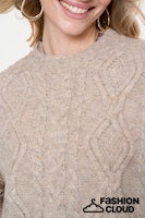 Load image into Gallery viewer, GEISHA SPENCER CABLE ARGYLE sand
