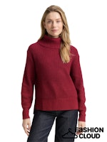 Afbeelding in Gallery-weergave laden, TOM TAILOR KNIT TURTLENECK PULLOVER rumba red melange
