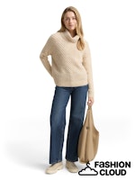 Afbeelding in Gallery-weergave laden, TOM TAILOR KNIT STRUCTURED TURTLENECK sand stone beige melange
