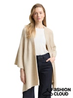 Afbeelding in Gallery-weergave laden, TOM TAILOR KNIT RIB CAPE sand stone beige melange
