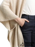 Afbeelding in Gallery-weergave laden, TOM TAILOR KNIT RIB CAPE sand stone beige melange
