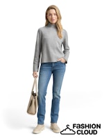 Afbeelding in Gallery-weergave laden, TOM TAILOR KNIT COSY MOCK-NECK PULLOVER medium silver grey
