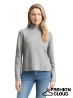 Afbeelding in Gallery-weergave laden, TOM TAILOR KNIT COSY MOCK-NECK PULLOVER medium silver grey

