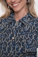 Afbeelding in Gallery-weergave laden, GEISHA GILET off white/blue
