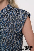 Afbeelding in Gallery-weergave laden, GEISHA GILET off white/blue
