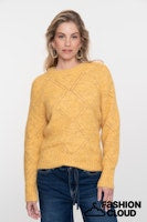 Afbeelding in Gallery-weergave laden, GEISHA PULLOVER ARGYLE ochre yellow
