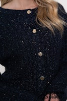 Afbeelding in Gallery-weergave laden, GEISHA CARDIGAN LUREX &amp; SEQUINCES navy
