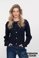 Afbeelding in Gallery-weergave laden, GEISHA CARDIGAN LUREX &amp; SEQUINCES navy
