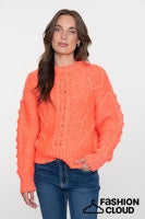 Afbeelding in Gallery-weergave laden, GEISHA PULLOVER CHUNKY CABLE KNIT coral
