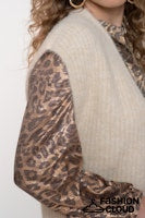 Afbeelding in Gallery-weergave laden, GEISHA BLOUSE VELVET LOOK LEOPARD gold/grey

