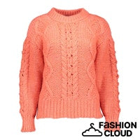 GEISHA PULLOVER CHUNKY CABLE KNIT coral