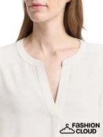 Afbeelding in Gallery-weergave laden, TOM TAILOR T-SHIRT FABRIC MIX HENLEY whisper white
