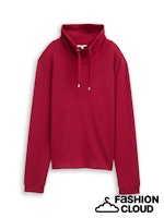 TOM TAILOR SWEATSHIRT SCUBA STAND UP COLLAR rumba red