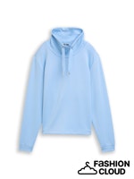 TOM TAILOR SWEATSHIRT SCUBA STAND UP COLLAR light fjord blue