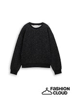 Afbeelding in Gallery-weergave laden, TOM TAILOR DENIM STRUCTURED LUREX SWEATSHIRT black glitter
