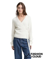 Afbeelding in Gallery-weergave laden, TOM TAILOR DENIM KNIT HAIRY WRAP CARDIGAN marble beige melange

