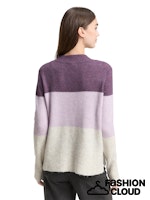 Load image into Gallery viewer, TOM TAILOR DENIM COZY COLOR BLOCK PULLOVER lilac beige colorblock
