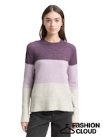 Load image into Gallery viewer, TOM TAILOR DENIM COZY COLOR BLOCK PULLOVER lilac beige colorblock
