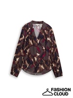 Afbeelding in Gallery-weergave laden, TOM TAILOR BLOUSE PRINTED V-NECK brown burry argyle
