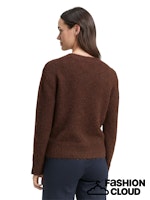 Afbeelding in Gallery-weergave laden, TOM TAILOR KNIT HAIRY CREW-NECK PULLOVER dark pecan brown melange

