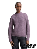 Afbeelding in Gallery-weergave laden, TOM TAILOR DENIM KNIT HAIRY MOCK-NECK PULLOVER dark lavender melange
