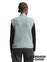 Afbeelding in Gallery-weergave laden, TOM TAILOR DENIM KNIT HAIRY ZIP VEST silver cloud blue
