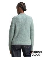 Afbeelding in Gallery-weergave laden, TOM TAILOR DENIM KNIT HAIRY MOCK-NECK PULLOVER silver cloud blue melange
