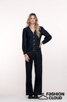 Load image into Gallery viewer, GEISHA BLOUSE DENIM dark blue denim
