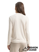 Afbeelding in Gallery-weergave laden, TOM TAILOR T-SHIRT V-NECK COSY RIB sand stone beige melange
