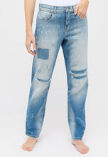 Afbeelding in Gallery-weergave laden, ANGELS JEANS STRAIGHT PATCH light blue fancy destroyed
